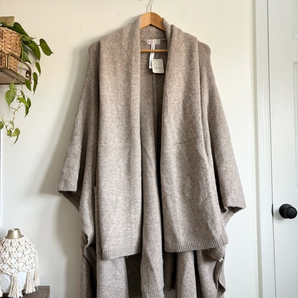 Free People Ellie Scarf Wrap Duster in Oatmeal NEW - Picture 3 of 7